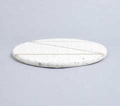 Inlay Round Terrazzo Stone Serving Platter