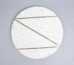 Inlay Round Terrazzo Stone Serving Platter