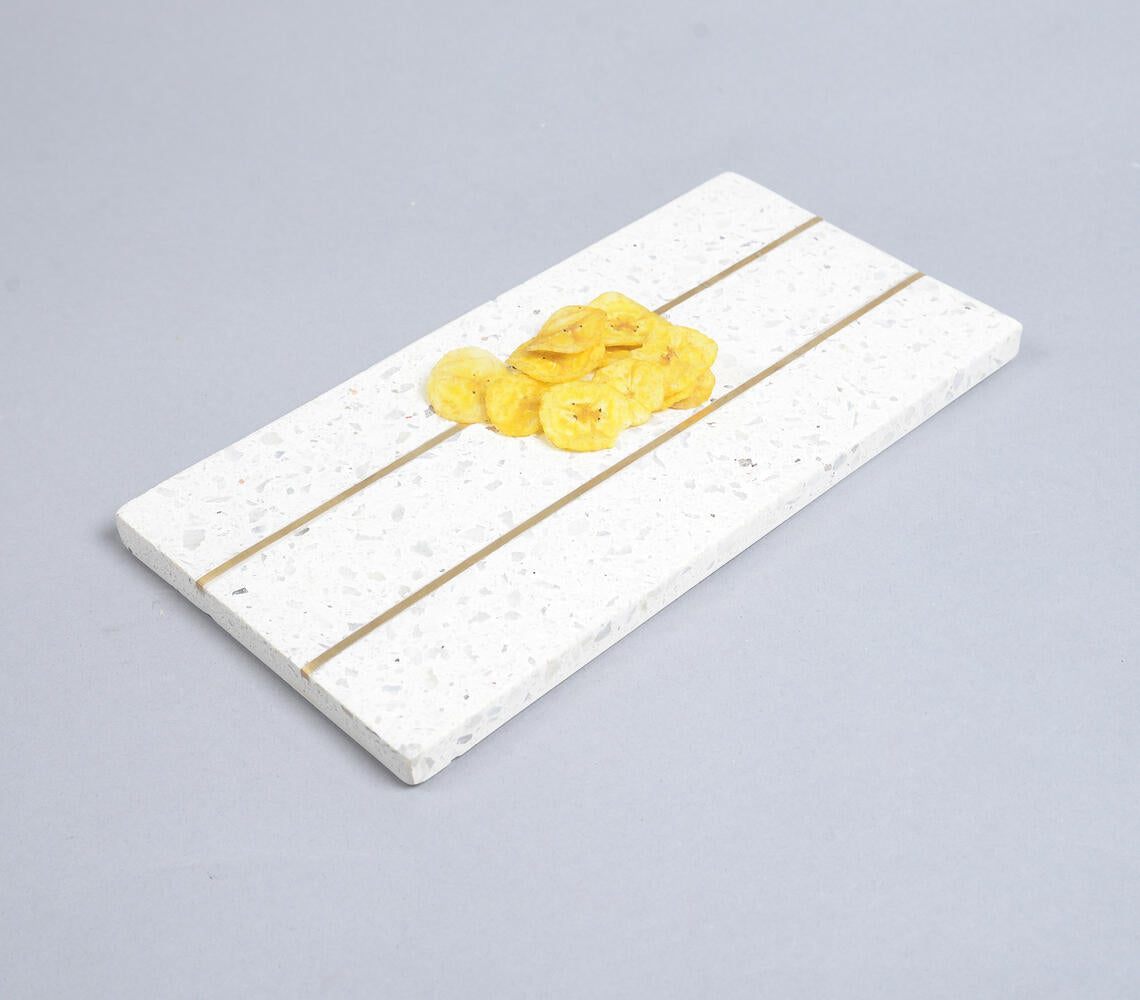 Inlay Rectangular Terrazzo Stone Serving Platter