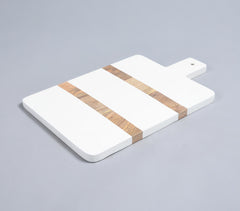 Enamelled Mango Wood Striped Chopping Board