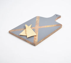 Enamelled Mango Wood Slate Grey Chopping Board