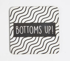 Assorted Typographic Monochrome Coasters (Set of 3)