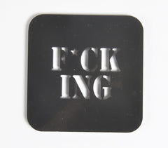 Laser Cut Acrylic Typographic Coasters (Set of 4)