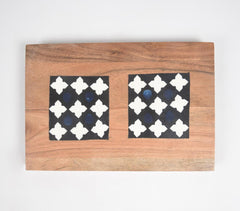 Portico Resin Detailed Mango Wood Chopping Board