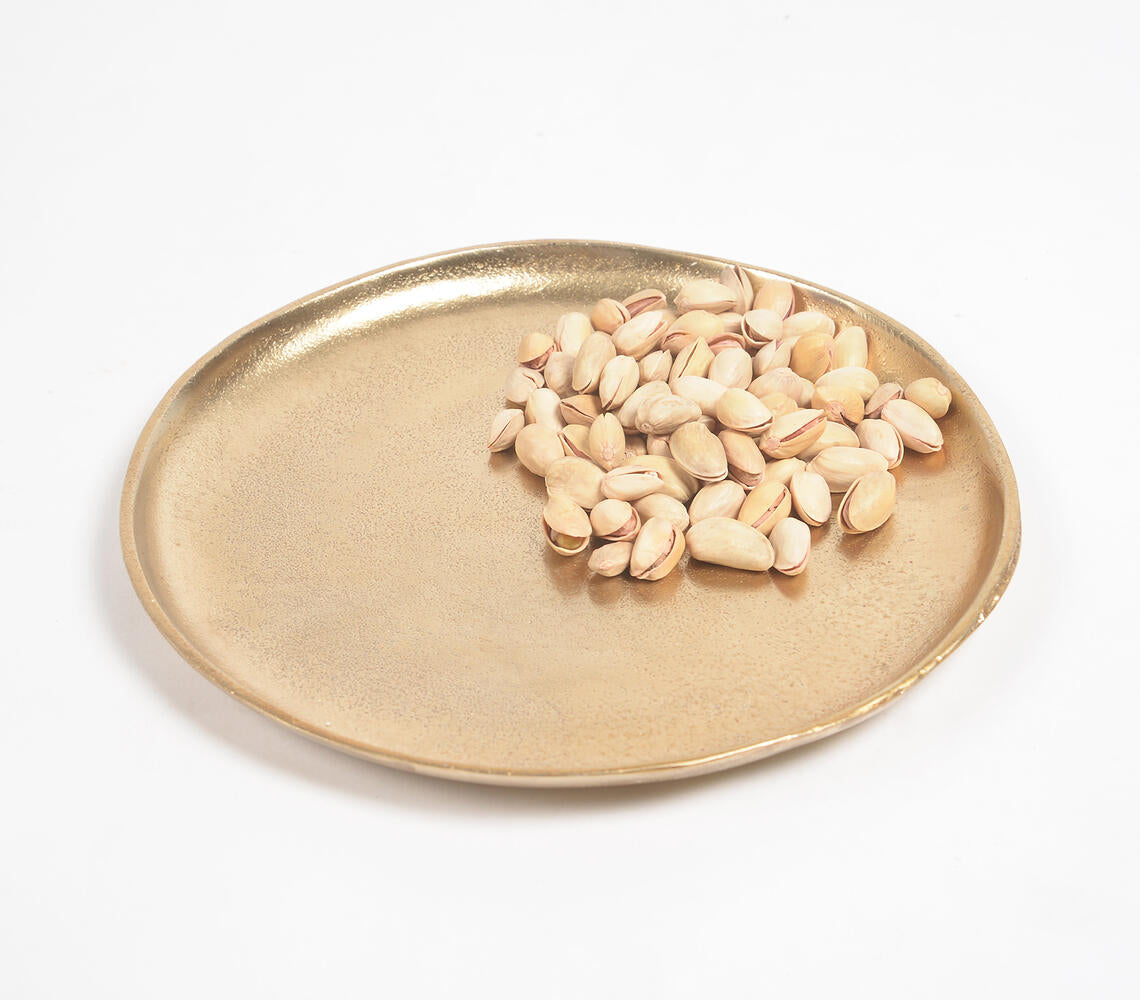 Lacquered Gold-Toned Aluminium Plate