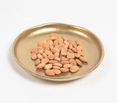 Lacquered Gold-Toned Aluminium Snack Plate