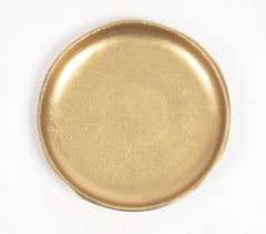 Lacquered Gold-Toned Aluminium Snack Plate