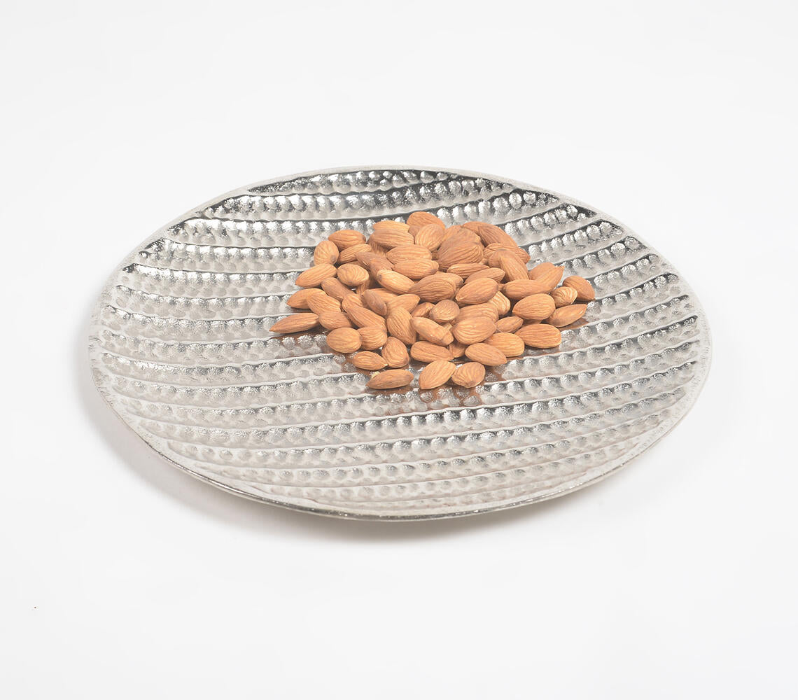 Honeycomb Textured Silver-Toned Aluminium Plate