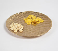 Gold Toned Aluminium Round Plate