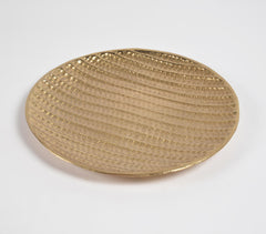 Gold Toned Aluminium Round Plate