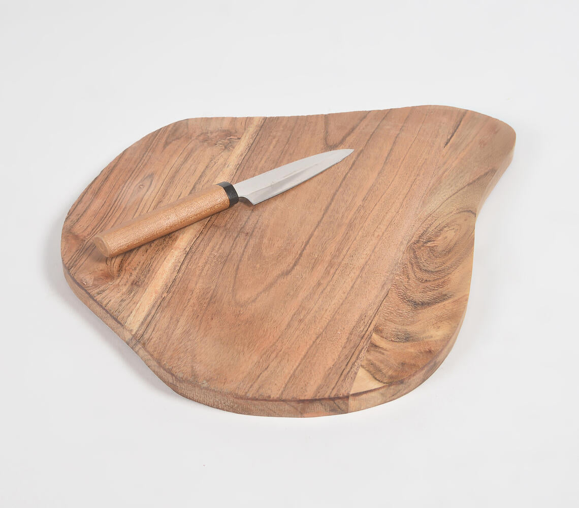 Pear-shaped light burnt Wooden Chopping Board