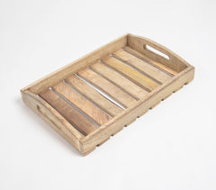 Hand Cut Classic Panelled Wooden Tray