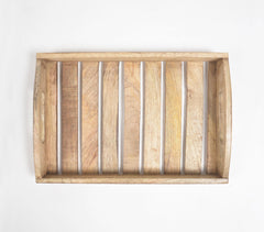 Hand Cut Classic Panelled Wooden Tray
