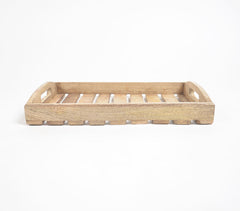 Hand Cut Classic Panelled Wooden Tray
