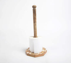 Rhombus Design Wooden Tissue Holder