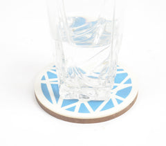 Hand Cut MDF & Resin Monochrome Round Coasters (Set of 4)