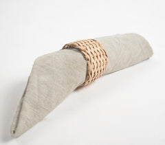 Eco-Friendly Handwoven Cane Napkin Ring (Set of 4)