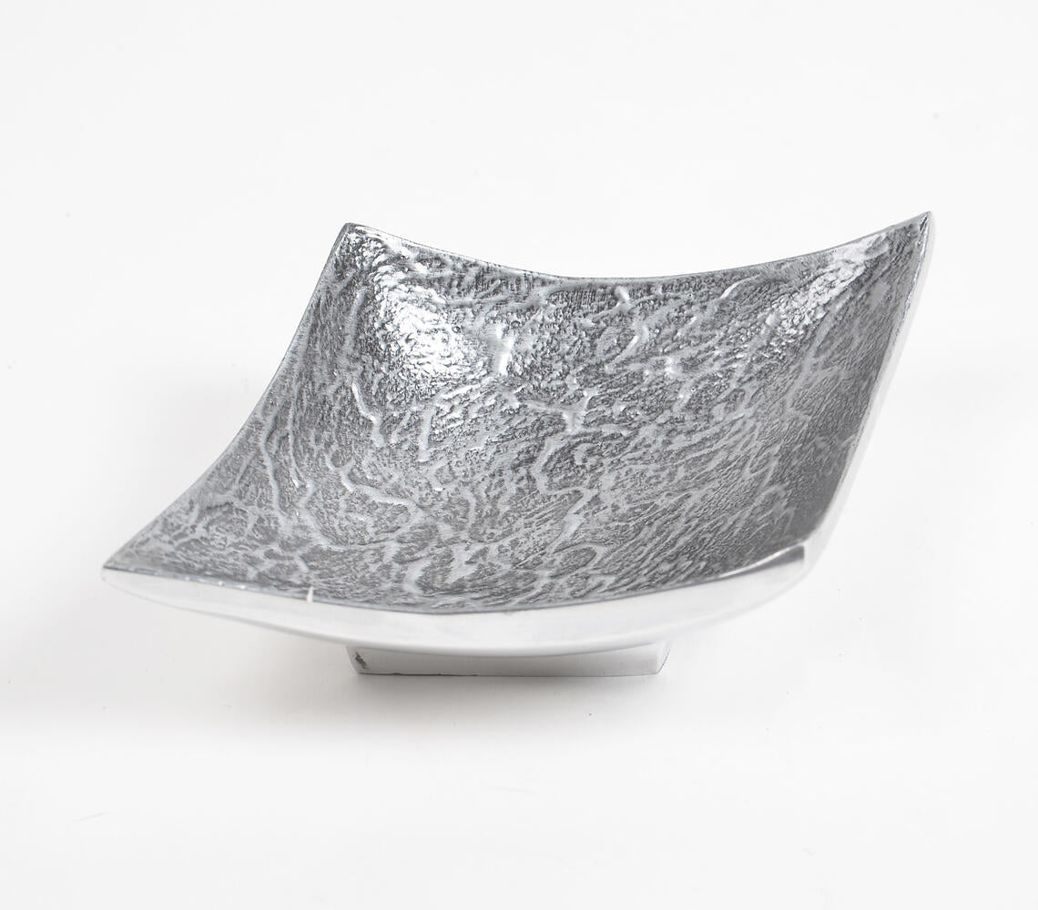 Statement Textured Grey Aluminium Platter