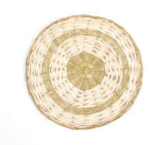 Handwoven Brass & Cane Concentric Costers (Set of 3)