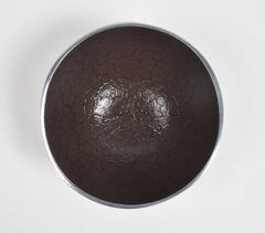 Textured Aluminium Brown Bowl