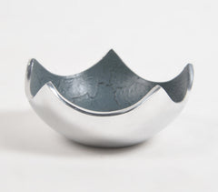 Textured Aluminium Grey Cracked Egg Bowl