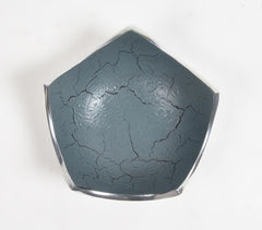 Textured Aluminium Grey Cracked Egg Bowl