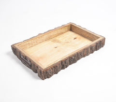 Hand Carved Mango Wood Bark Tray