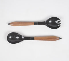 Recycled Natural Horn & Bone Salad Servers