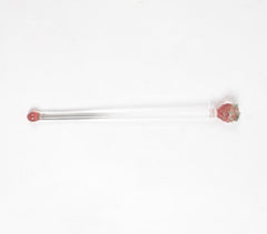 Glass Strawberry Beverage Stirrer