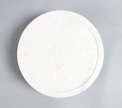 Solid White Marble Cake Plate
