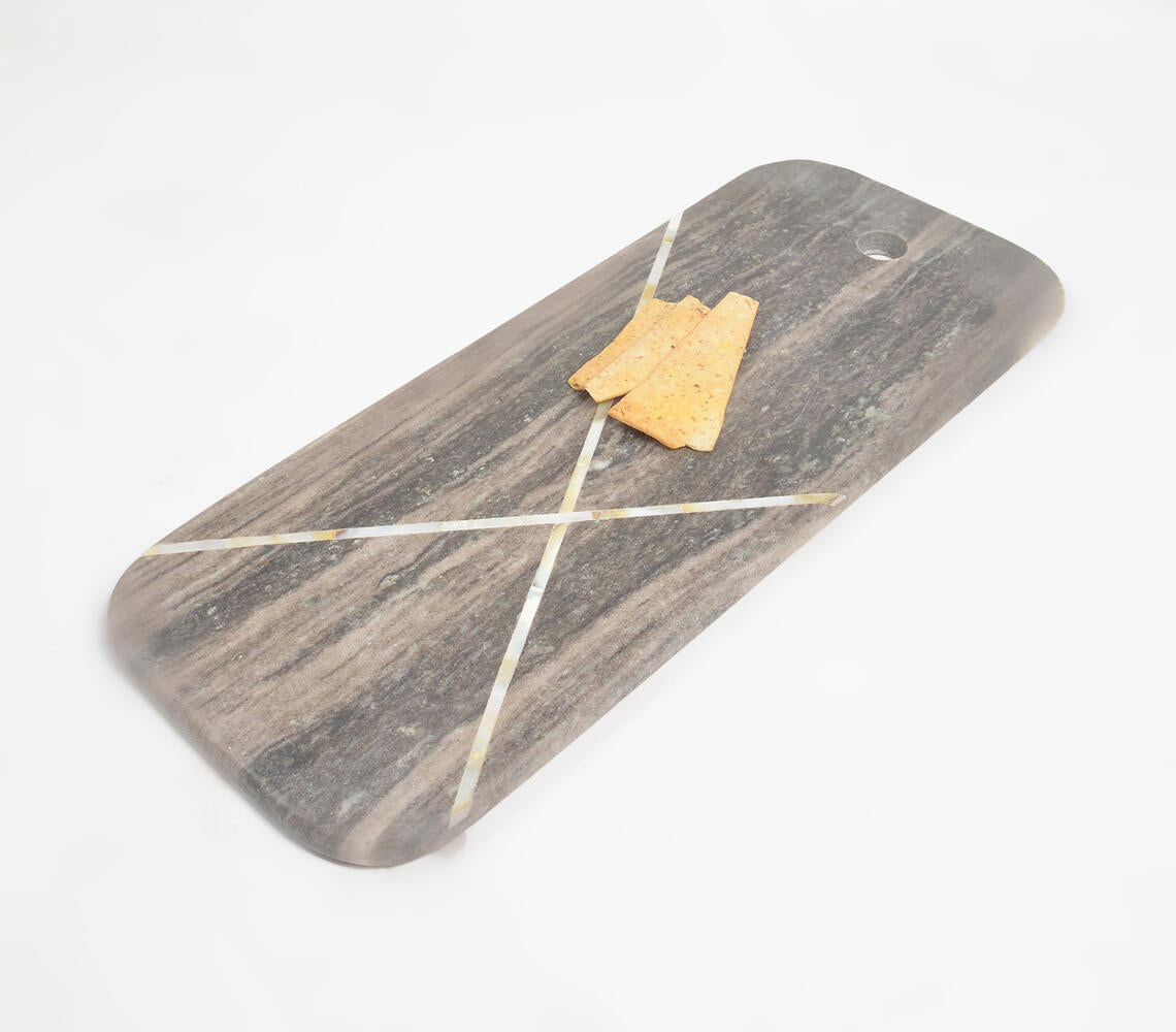 Cross Mother-of-pearl inlaid Marble Cheese Board