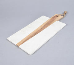 Hand Cut Marble & Acacia Wood Cheese Board