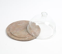 Slate Cake Plate With Glass Dome