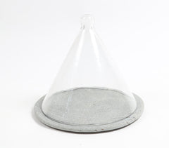 Grey Slate Cake Plate With Glass Dome