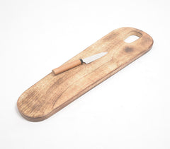Hand Cut Mango Wood Elongated Platter