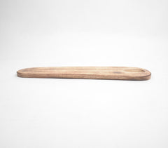 Hand Cut Mango Wood Elongated Platter