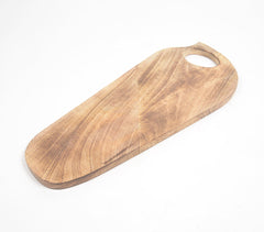 Hand Cut Mango Wood Elongated Platter