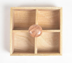 Classic Mango Wood Four-Slot Caddy