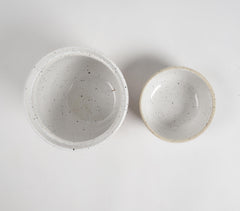 Almond Dipped Clay Jar with Lid