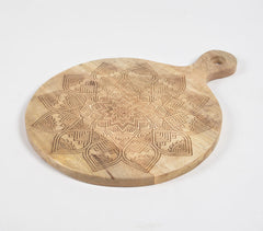 Mandala Engraved Wooden Chopping Board