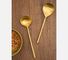 Hand Beaten Stainless Steel Ladles (Set of 2)