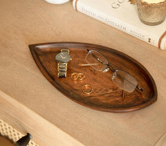 Hand Carved Wooden 'Leaf' Platters