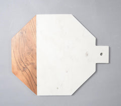 Octagon Marble & Mango Wood Chopping Board