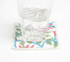 Block Printed Botanical Coasters (Set of 6)