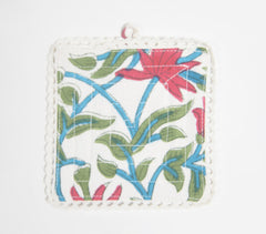 Block Printed Botanical Coasters (Set of 6)