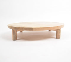 Natural Mango Wood Round Cake Stand