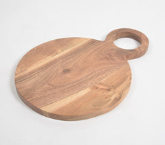 Natural Acacia Wood Round Chopping Board