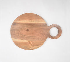 Natural Acacia Wood Round Chopping Board