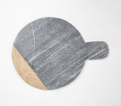 Classic Fusion Wood & Stone Round Chopping Board
