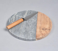 Stone & Acacia Wood Colorblock Chopping Board